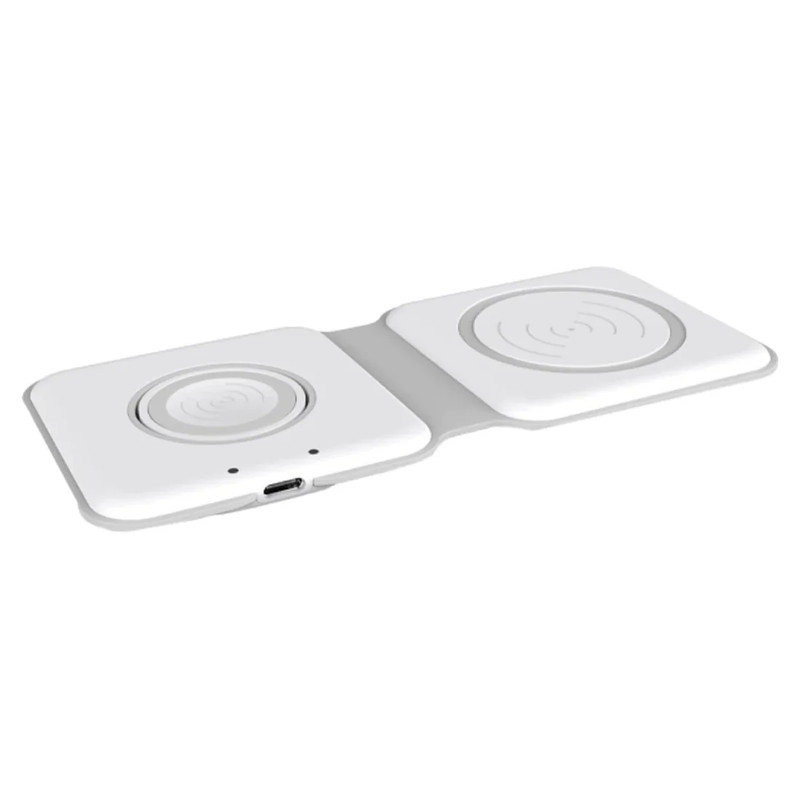Swiss Military MagSafe MC Power Portable 2-in-1 Wireless Charger - White - شاحن